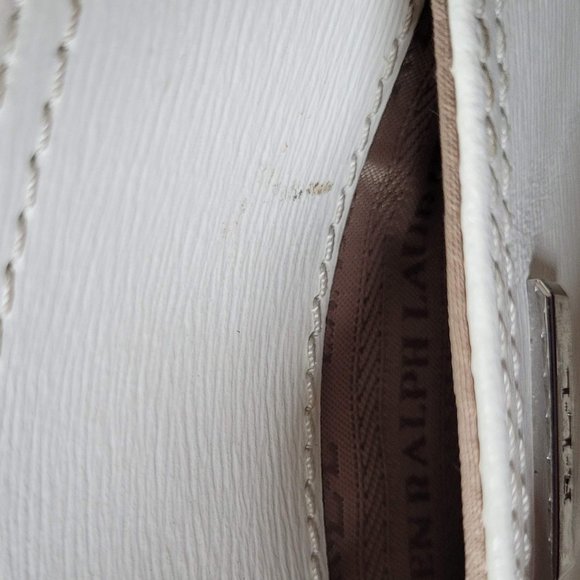 RLL Black and White Leather Cross Body Polo Ralph Lauren - Picture 12 of 13